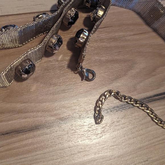 Vintage Chainmail Mesh Rhinestone Belt - Picture 4 of 4